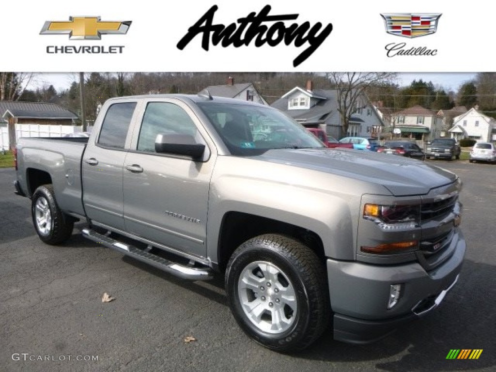 2017 Silverado 1500 LT Double Cab 4x4 - Pepperdust Metallic / Jet Black photo #1