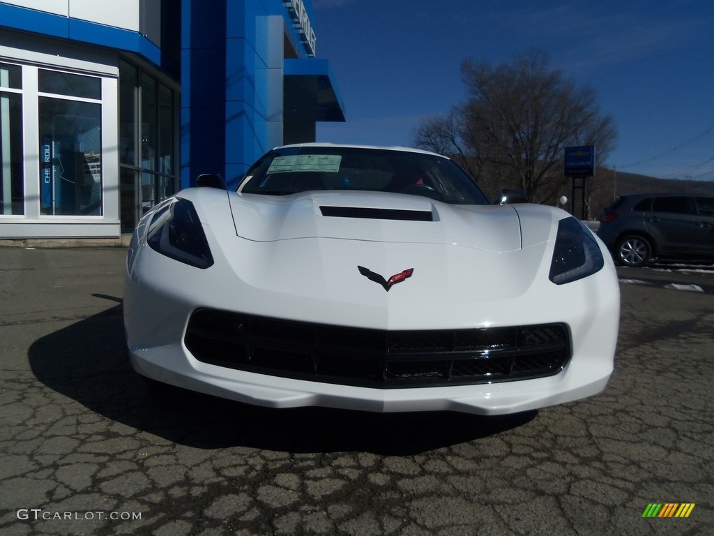 2017 Corvette Stingray Coupe - Arctic White / Adrenaline Red photo #11