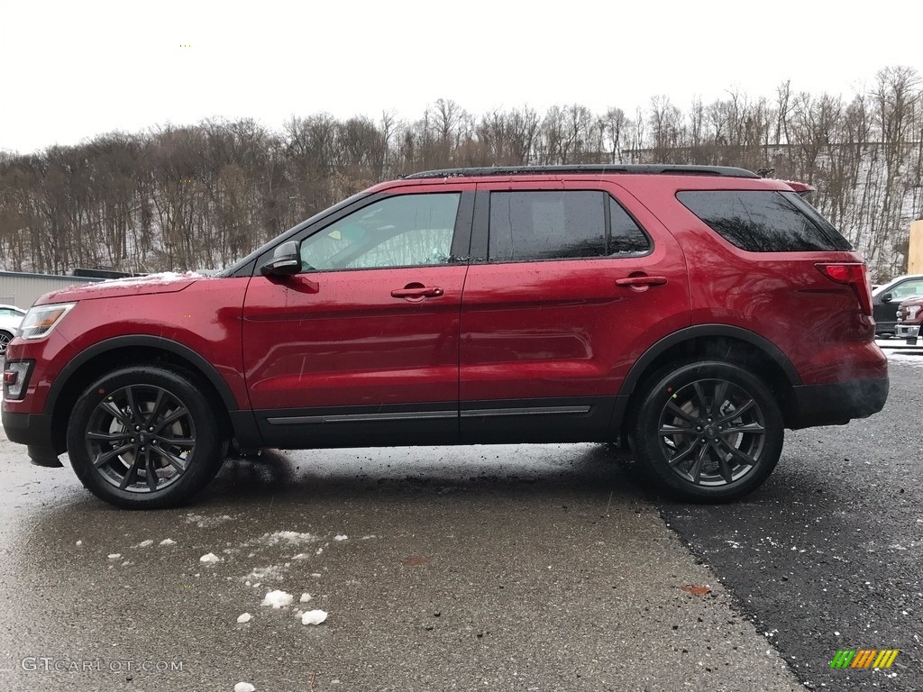 2017 Explorer XLT 4WD - Ruby Red / Sport Appearance Dark Earth Gray photo #1