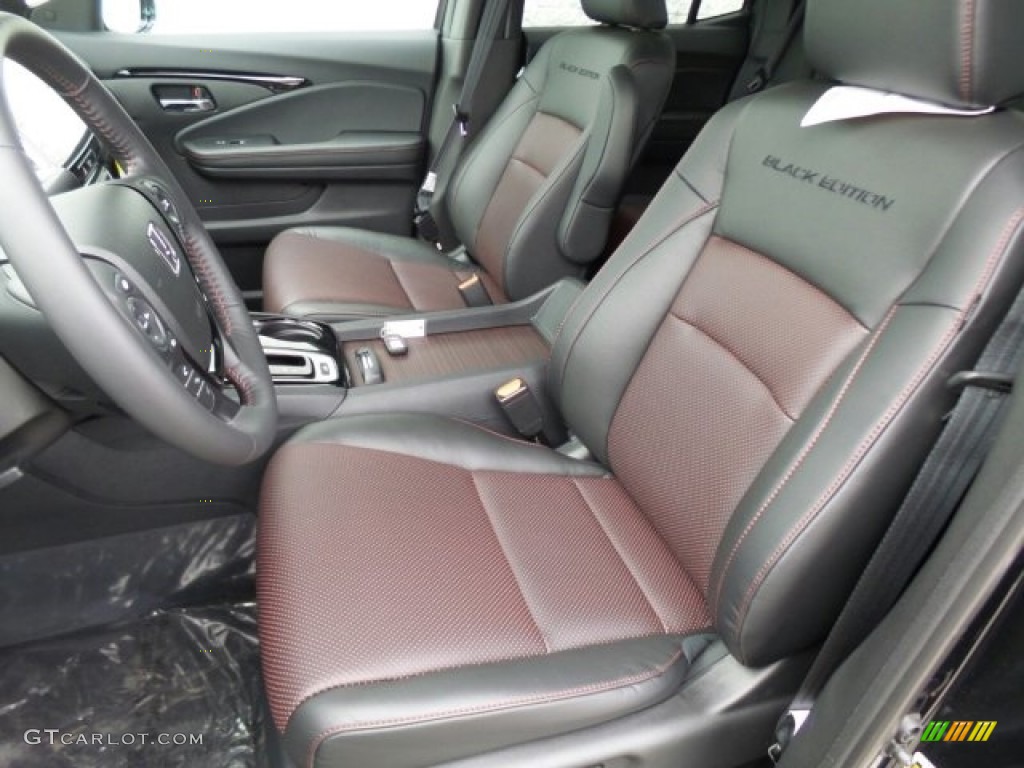 Black/Red Interior 2017 Honda Ridgeline RTL-E AWD Black Edition Photo #118722702