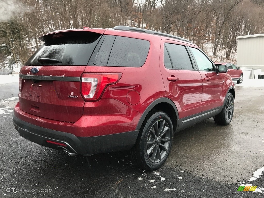 2017 Explorer XLT 4WD - Ruby Red / Sport Appearance Dark Earth Gray photo #6