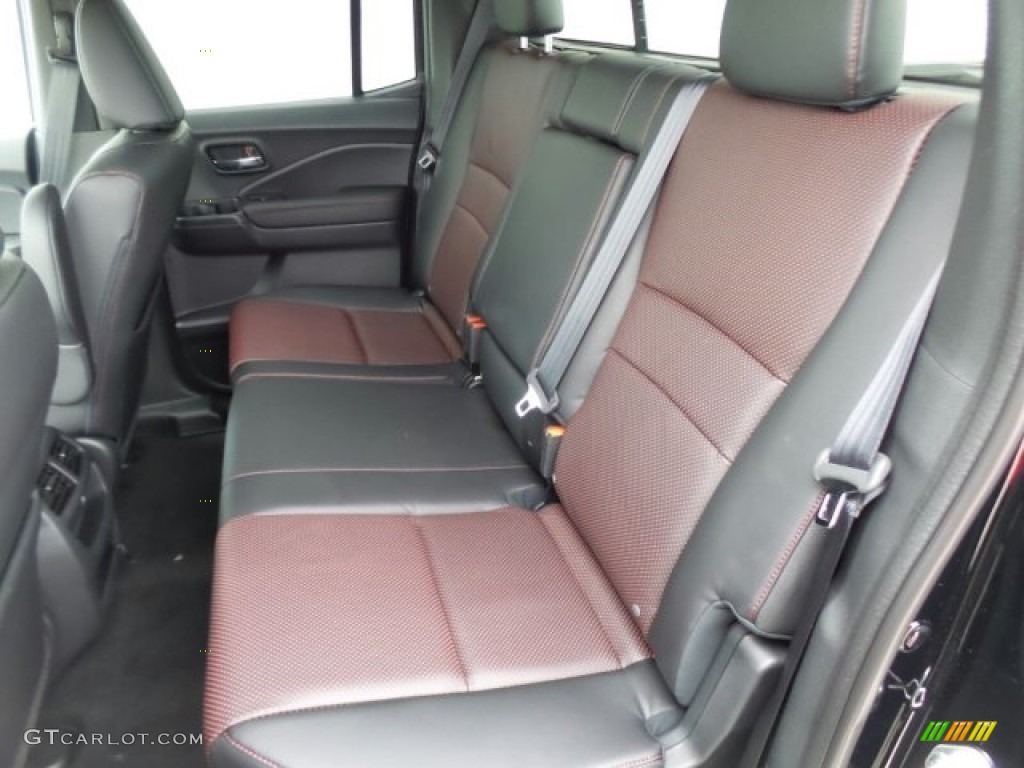 Black/Red Interior 2017 Honda Ridgeline RTL-E AWD Black Edition Photo #118722732