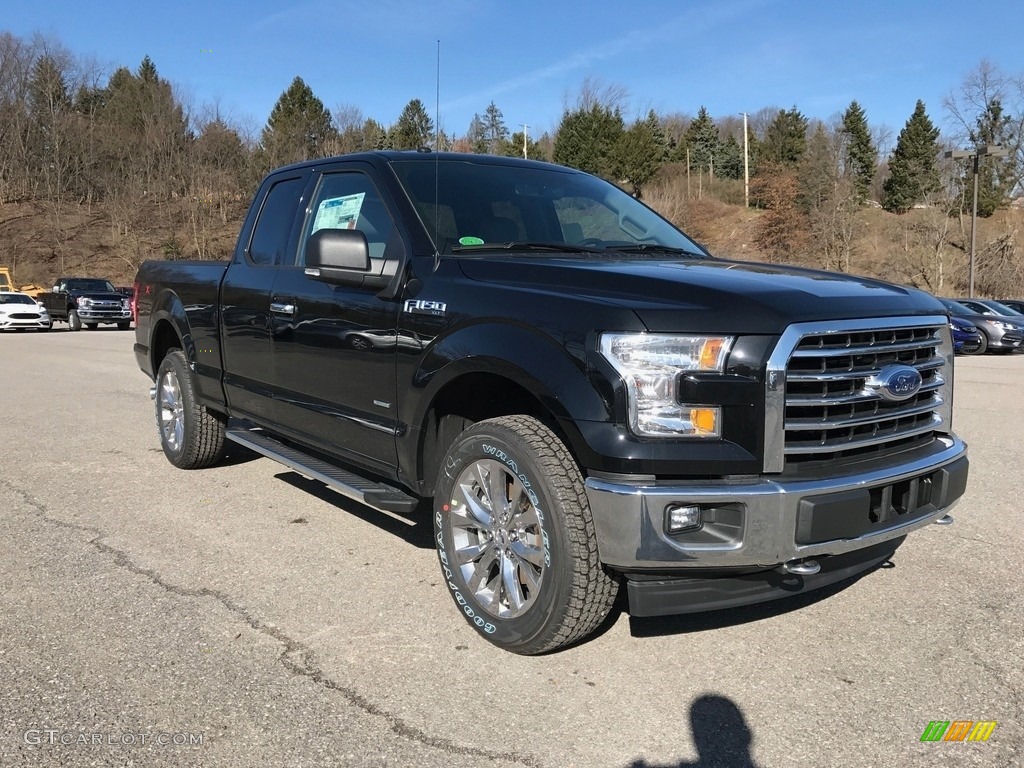 2017 F150 XLT SuperCab 4x4 - Shadow Black / Earth Gray photo #3