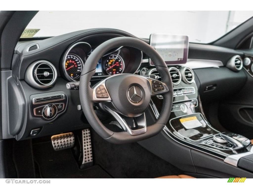 2017 Mercedes-Benz C 43 AMG 4Matic Cabriolet Saddle Brown/Black Dashboard Photo #118724286