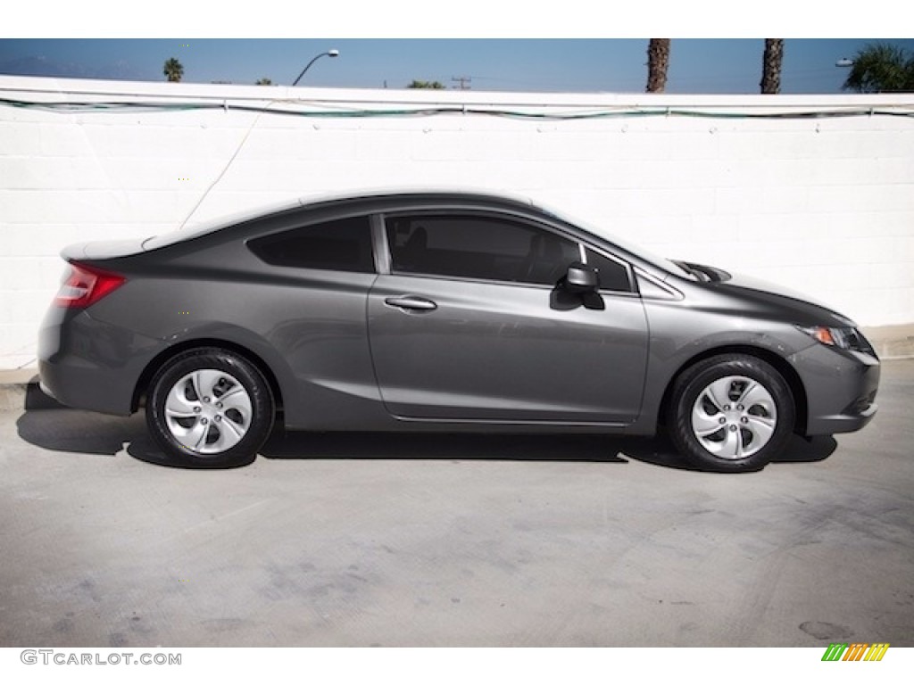 2013 Civic LX Coupe - Polished Metal Metallic / Black photo #8