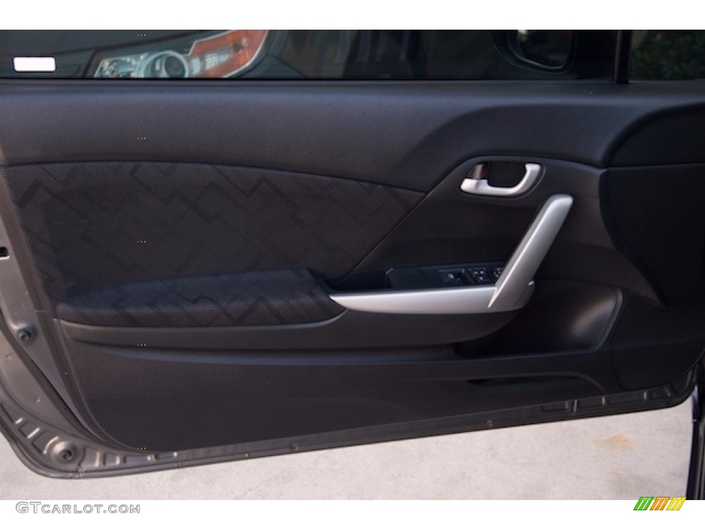 2013 Civic LX Coupe - Polished Metal Metallic / Black photo #18