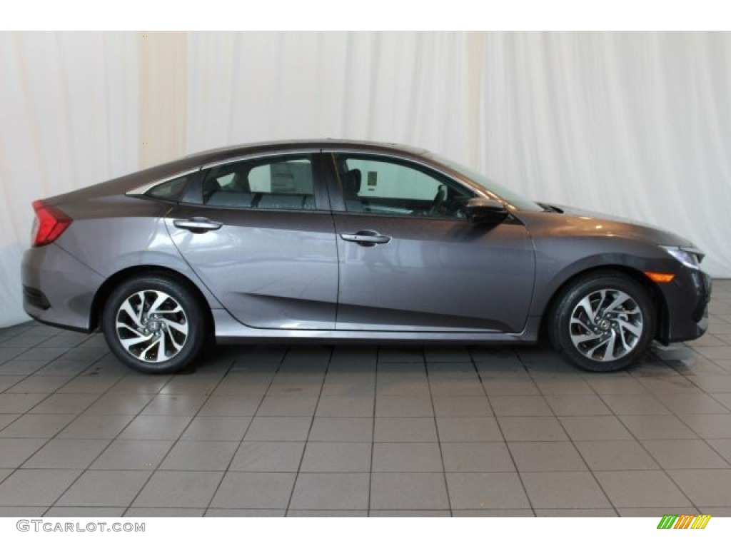 2017 Civic EX Sedan - Modern Steel Metallic / Black photo #3