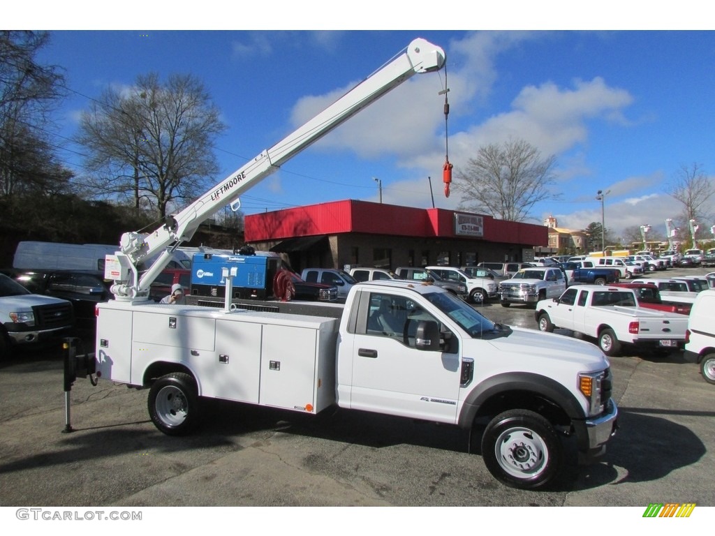 Oxford White 2017 Ford F550 Super Duty XL Regular Cab 4x4 Crane Truck Exterior Photo #118731339