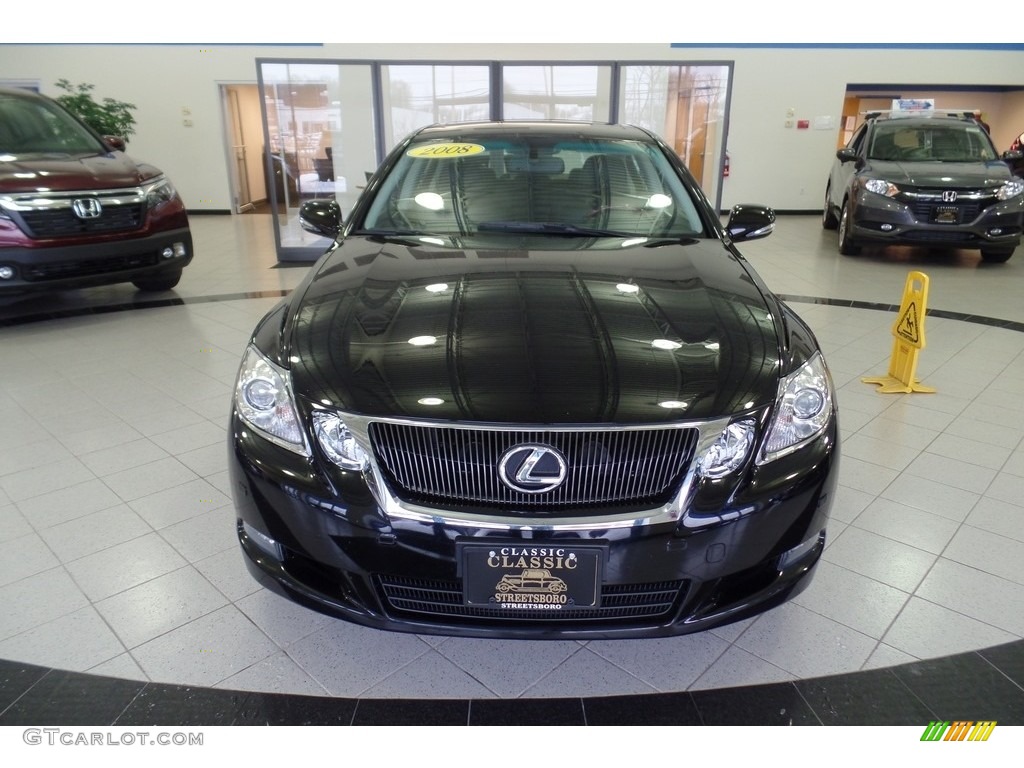 2008 GS 350 AWD - Black Sapphire Pearl / Black photo #2