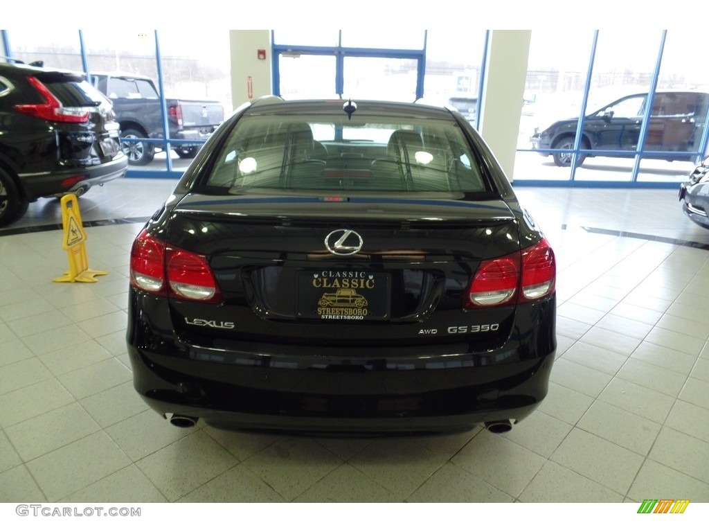 2008 GS 350 AWD - Black Sapphire Pearl / Black photo #8