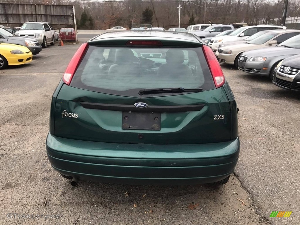 2001 Focus ZX3 Coupe - Rainforest Green Metallic / Medium Graphite Grey photo #5