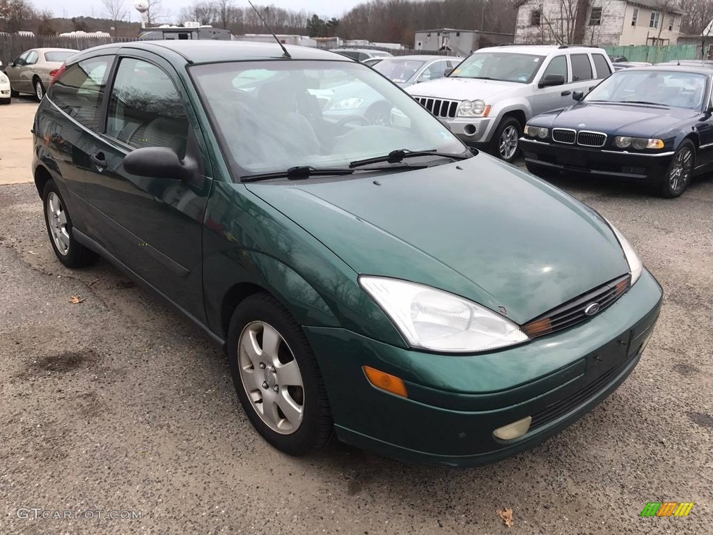 2001 Focus ZX3 Coupe - Rainforest Green Metallic / Medium Graphite Grey photo #8