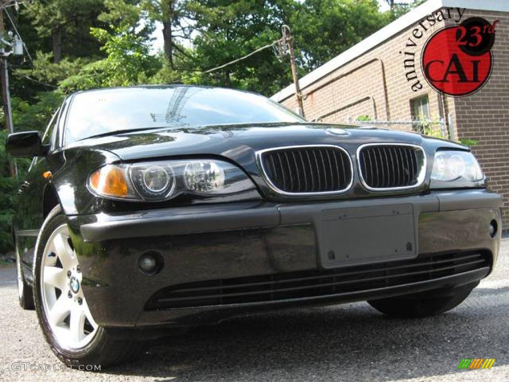 2004 3 Series 325i Sedan - Jet Black / Black photo #1