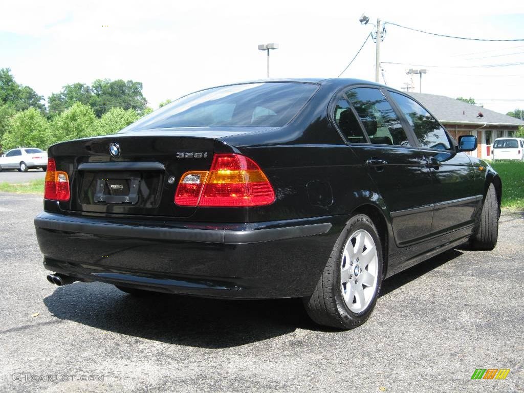 2004 3 Series 325i Sedan - Jet Black / Black photo #8