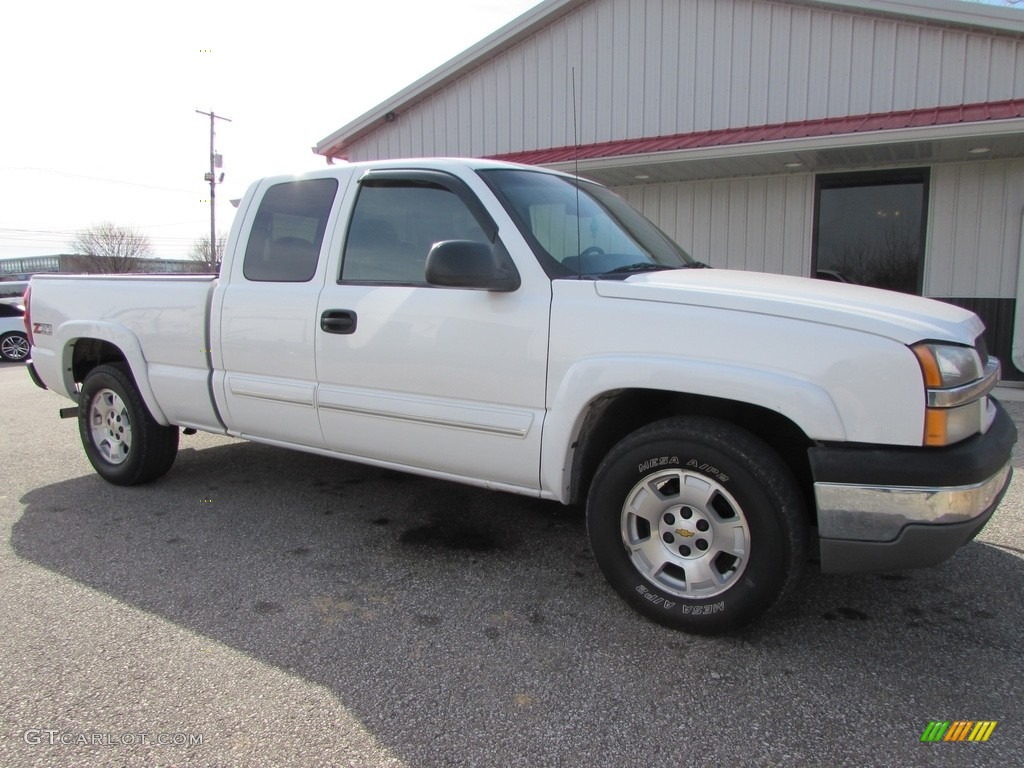 2003 Silverado 1500 LS Extended Cab 4x4 - Summit White / Dark Charcoal photo #7