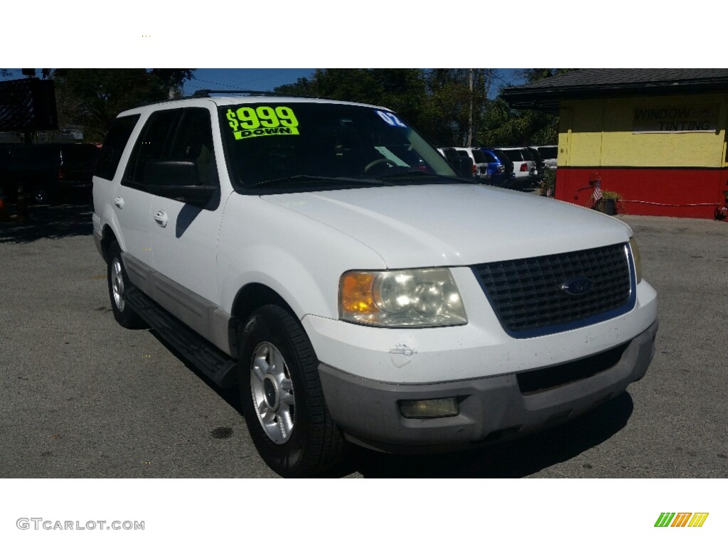 2003 Expedition XLT - Oxford White / Medium Parchment photo #1
