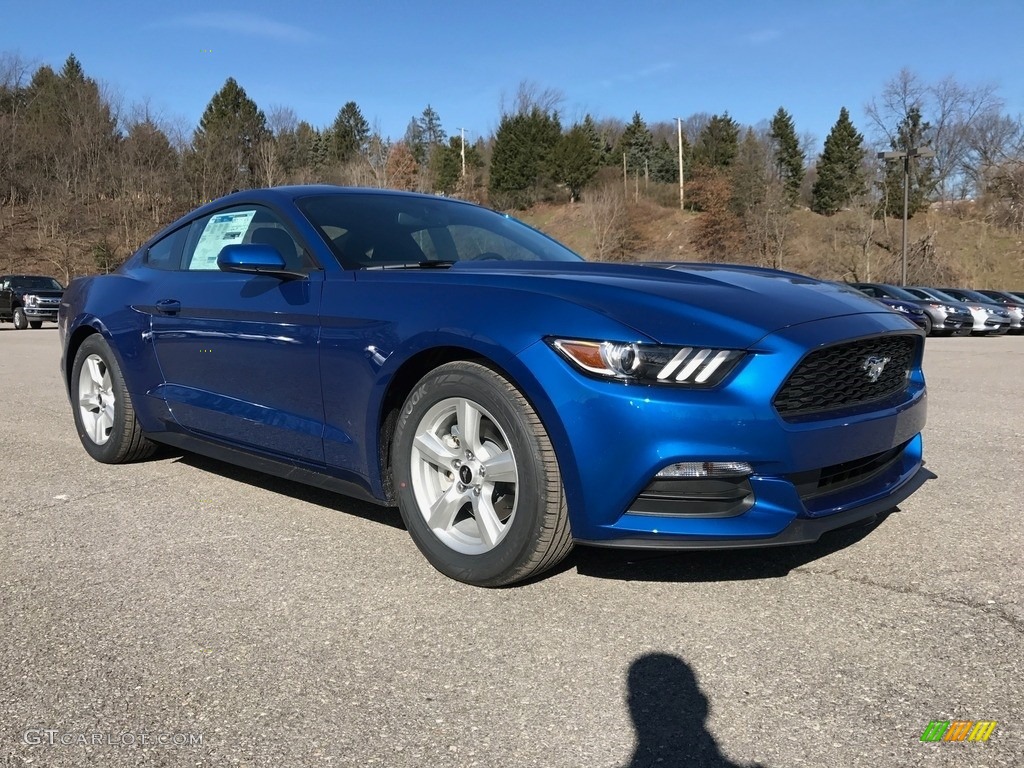 Lightning Blue 2017 Ford Mustang V6 Coupe Exterior Photo #118745871