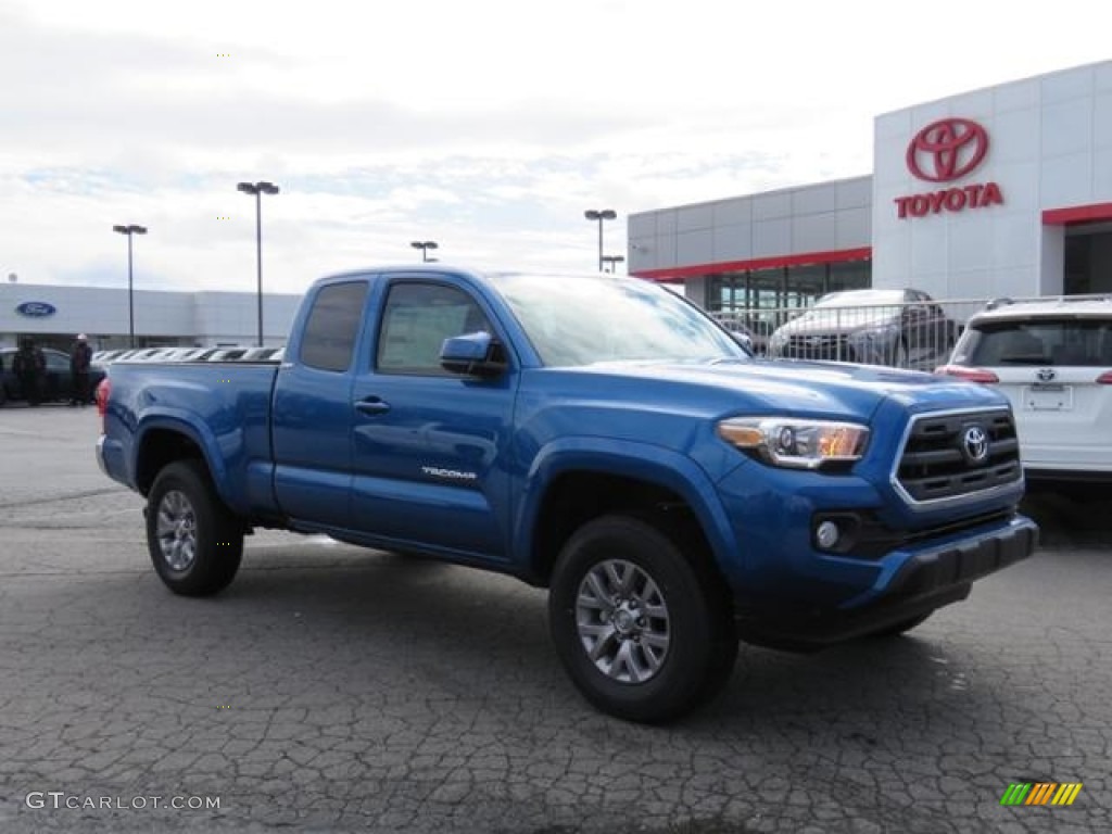 2017 Tacoma SR5 Access Cab 4x4 - Blazing Blue Pearl / Cement Gray photo #1