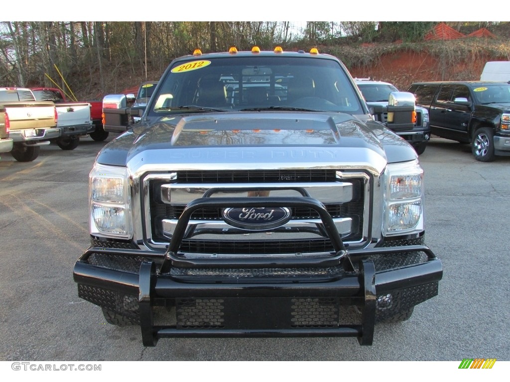 2012 F350 Super Duty Lariat Crew Cab 4x4 Dually - Sterling Grey Metallic / Steel photo #2