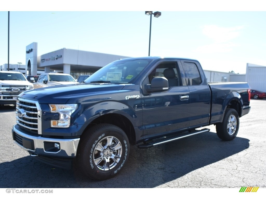 2017 F150 XLT SuperCab 4x4 - Blue Jeans / Earth Gray photo #3