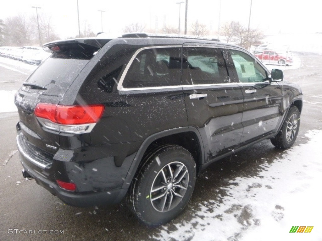 2017 Grand Cherokee Limited 4x4 - Diamond Black Crystal Pearl / Black photo #6