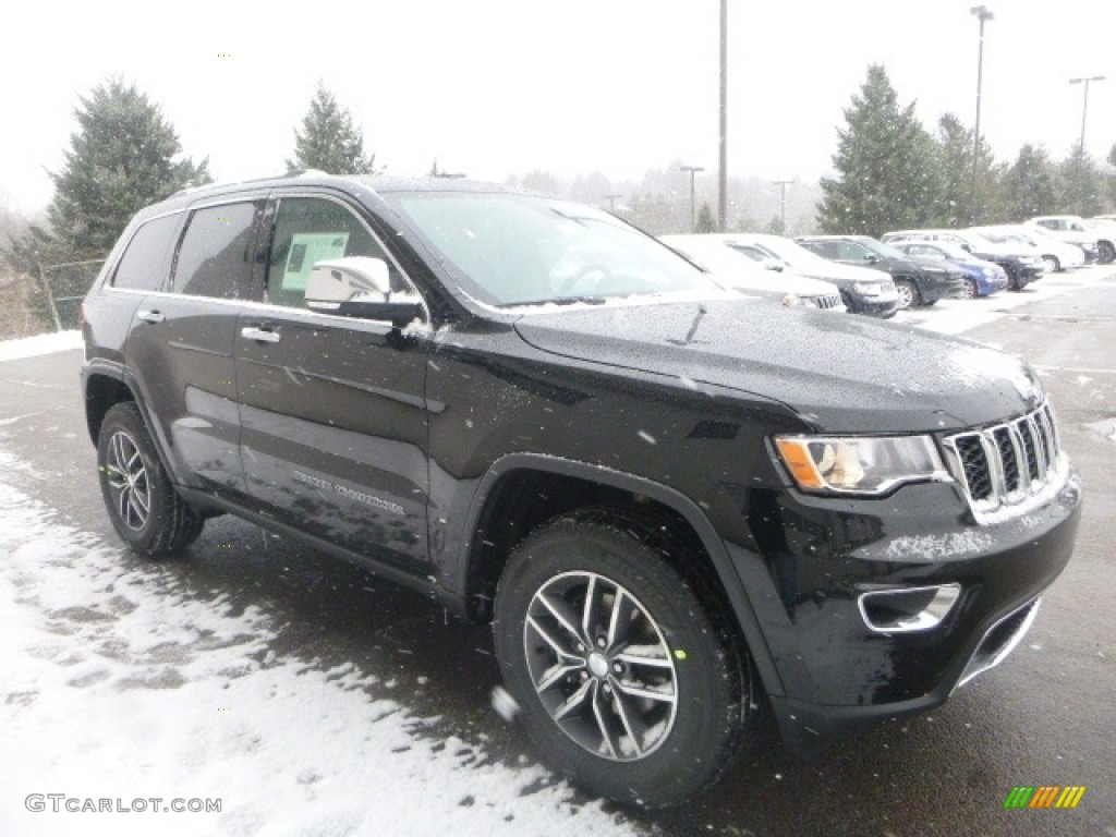 2017 Grand Cherokee Limited 4x4 - Diamond Black Crystal Pearl / Black photo #10