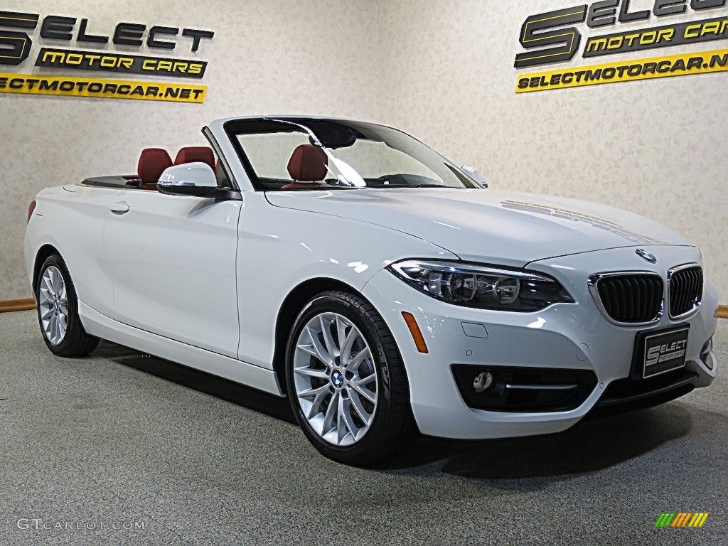 2016 2 Series 228i xDrive Convertible - Alpine White / Coral Red photo #6