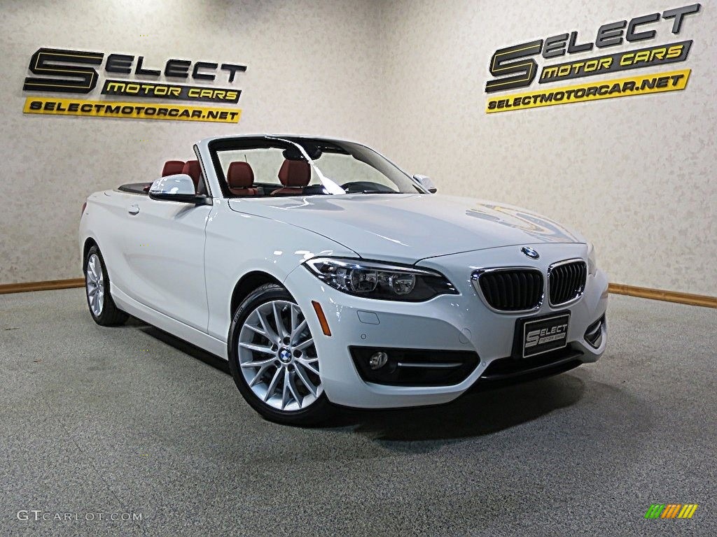 2016 2 Series 228i xDrive Convertible - Alpine White / Coral Red photo #8