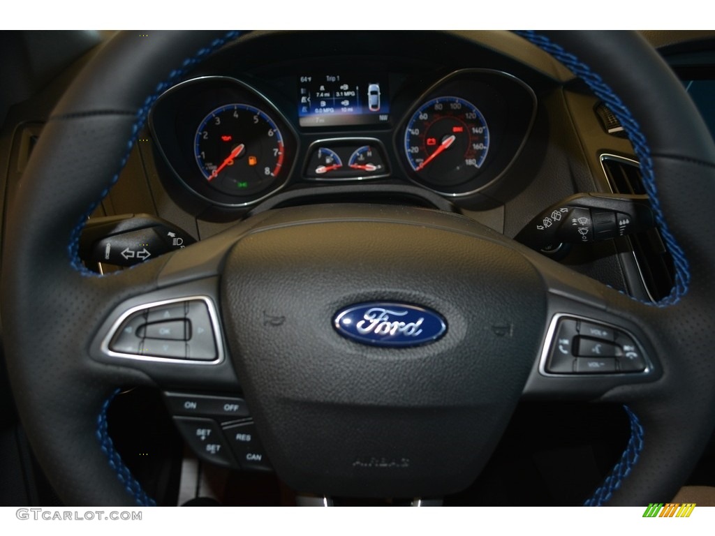 2017 Focus RS Hatch - Stealth Gray / Charcoal Black Recaro Leather photo #18