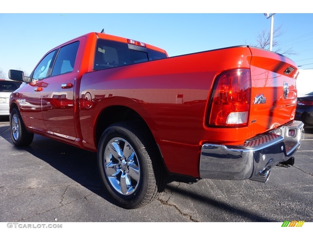 2017 1500 Big Horn Crew Cab 4x4 - Flame Red / Black/Diesel Gray photo #2