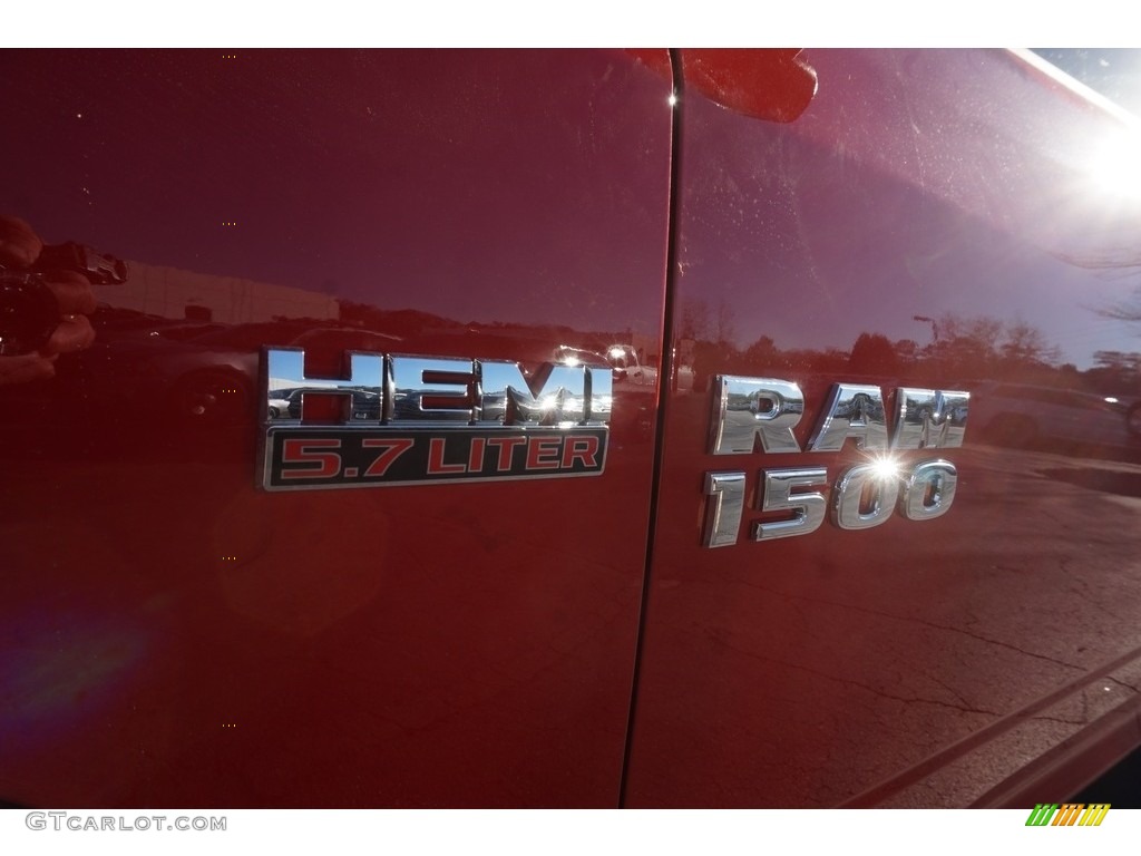 2017 1500 Big Horn Crew Cab 4x4 - Flame Red / Black/Diesel Gray photo #6