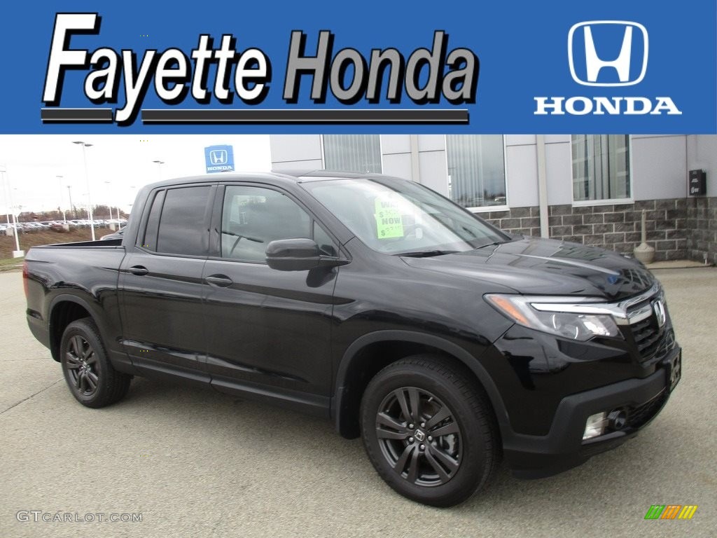 2017 Ridgeline Sport AWD - Crystal Black Pearl / Black photo #1
