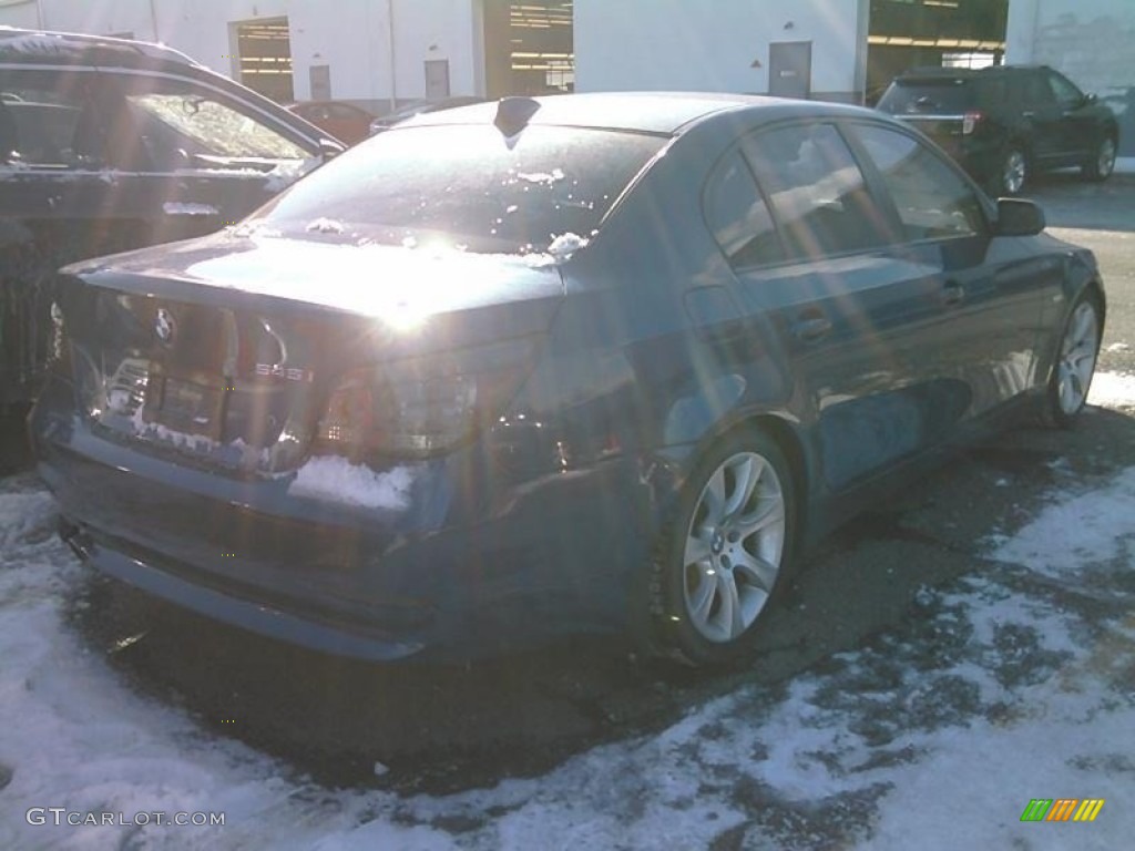 2004 5 Series 545i Sedan - Orient Blue Metallic / Beige photo #2