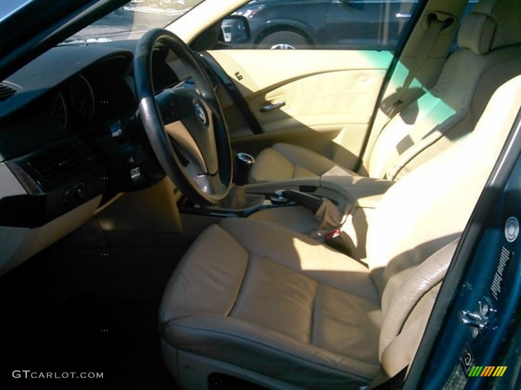 2004 5 Series 545i Sedan - Orient Blue Metallic / Beige photo #3