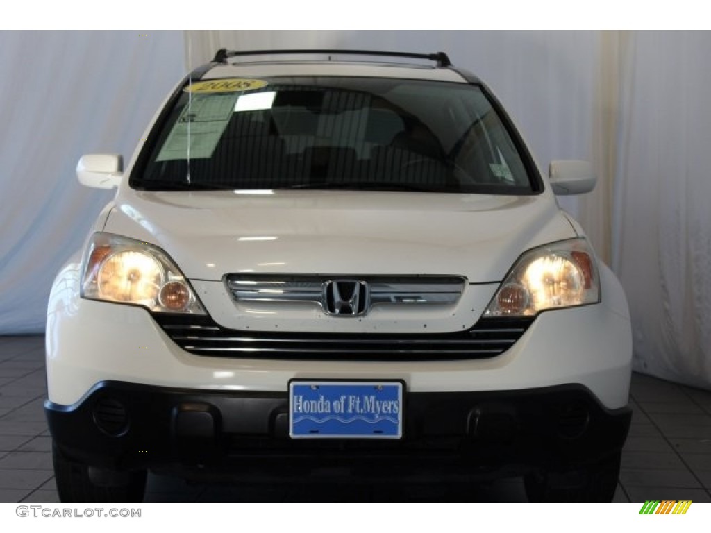 2008 CR-V EX-L - Taffeta White / Gray photo #4