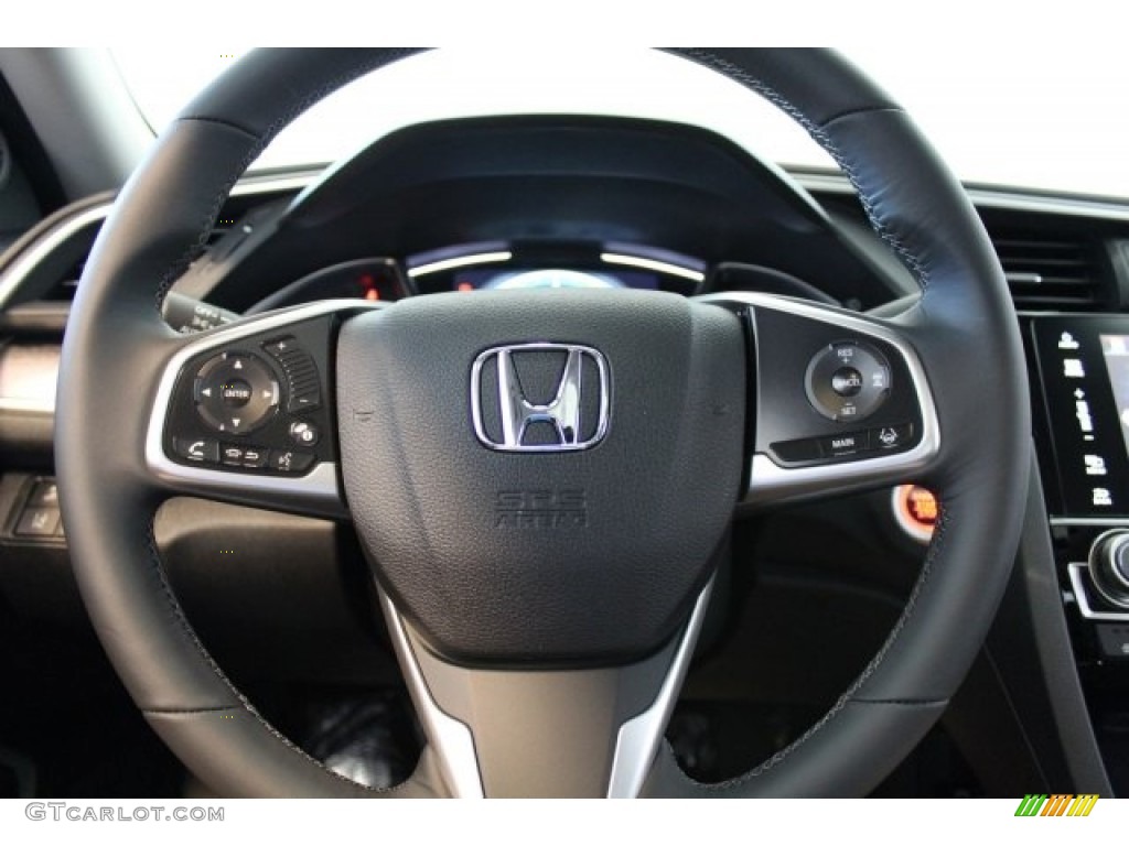 2017 Honda Civic Touring Sedan Black Steering Wheel Photo #118770424
