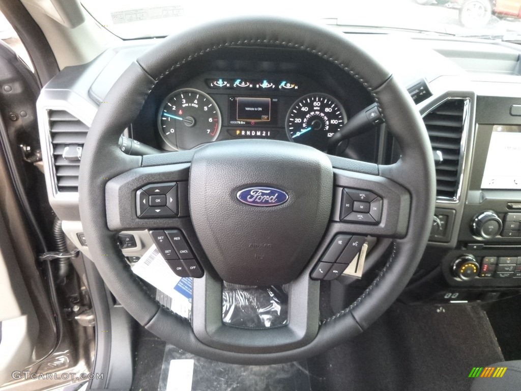 2017 Ford F150 XLT SuperCrew 4x4 Earth Gray Steering Wheel Photo #118772710