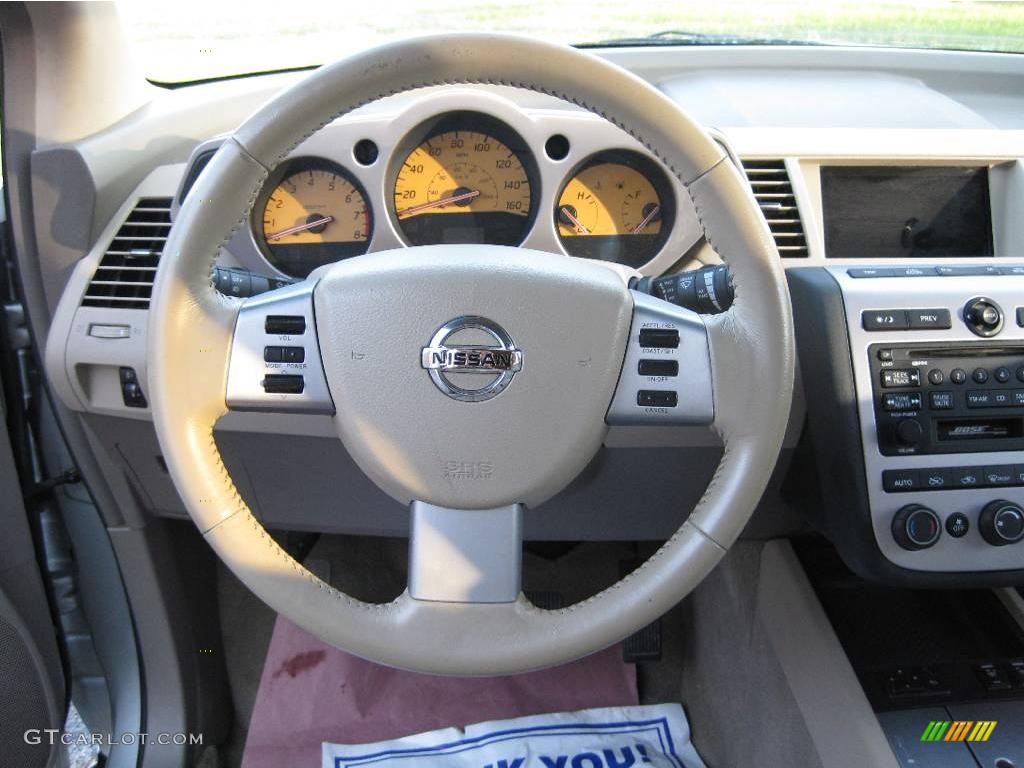2005 Murano SL - Sheer Silver Metallic / Cafe Latte photo #10