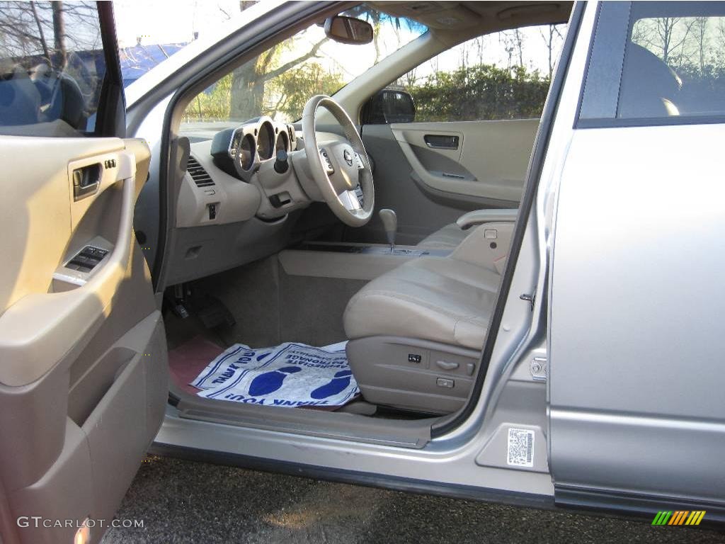 2005 Murano SL - Sheer Silver Metallic / Cafe Latte photo #13