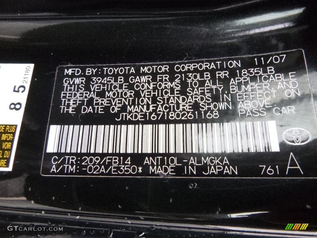 2008 tC  - Black Sand Pearl / Dark Charcoal Gray photo #27