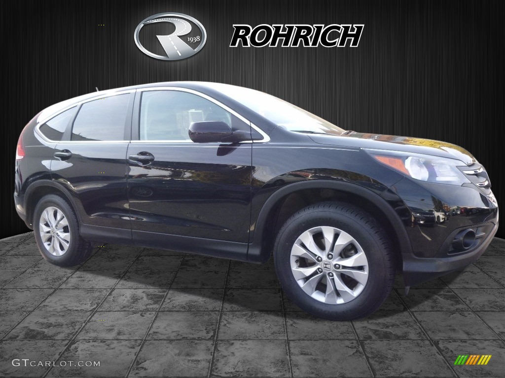 2014 CR-V EX AWD - Crystal Black Pearl / Black photo #1