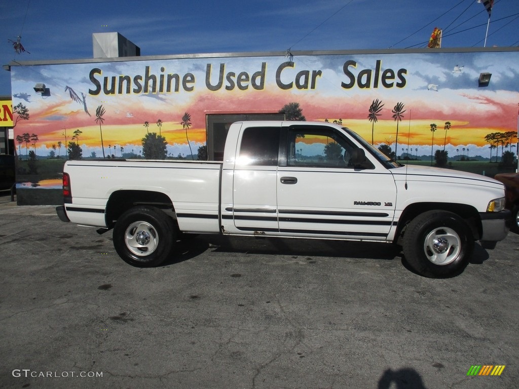 2001 Ram 1500 SLT Club Cab - Bright White / Agate photo #5