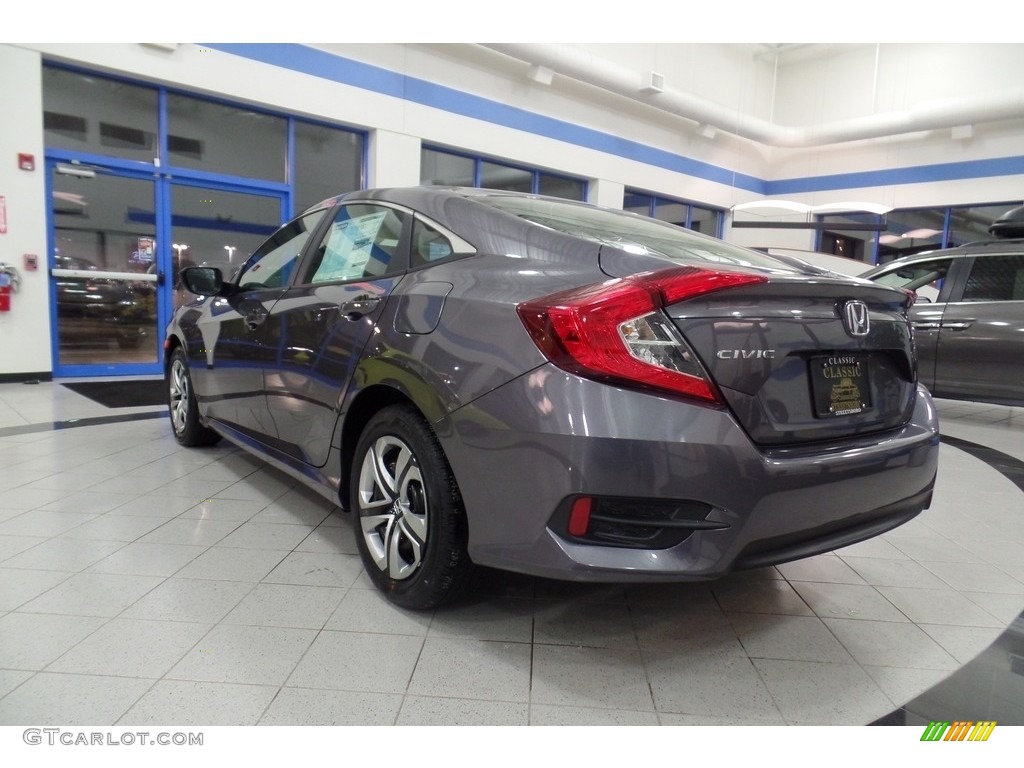 2017 Civic LX Sedan - Modern Steel Metallic / Gray photo #4