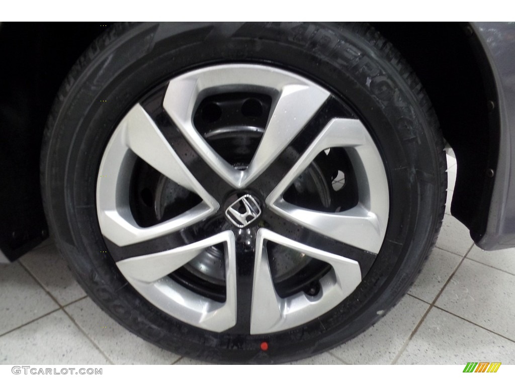 2017 Civic LX Sedan - Modern Steel Metallic / Gray photo #8