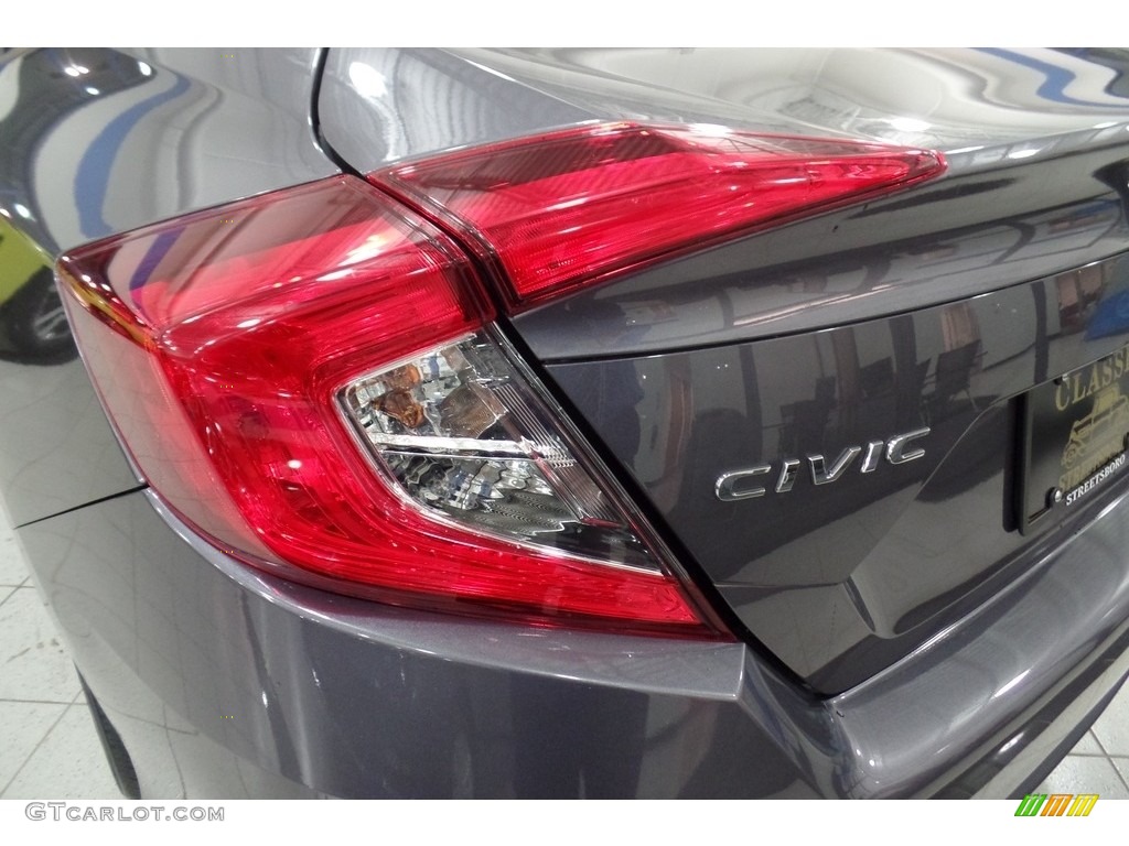 2017 Civic LX Sedan - Modern Steel Metallic / Gray photo #9