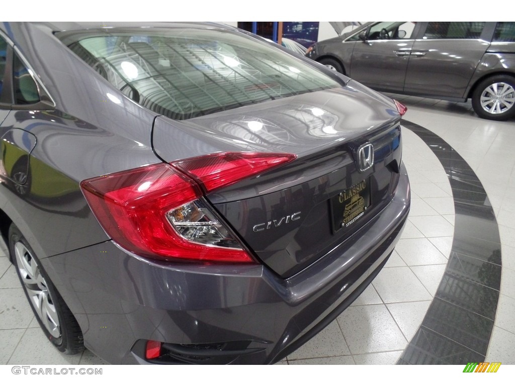 2017 Civic LX Sedan - Modern Steel Metallic / Gray photo #27