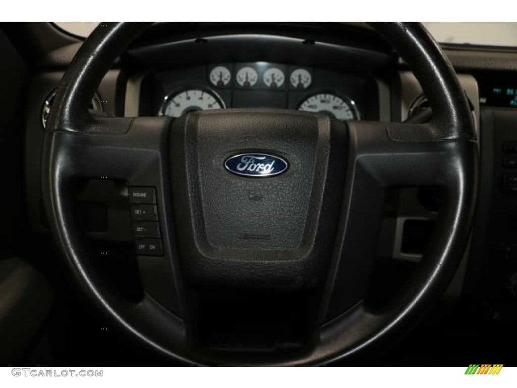 2010 Ford F150 XLT SuperCab 4x4 Medium Stone Steering Wheel Photo #118786051