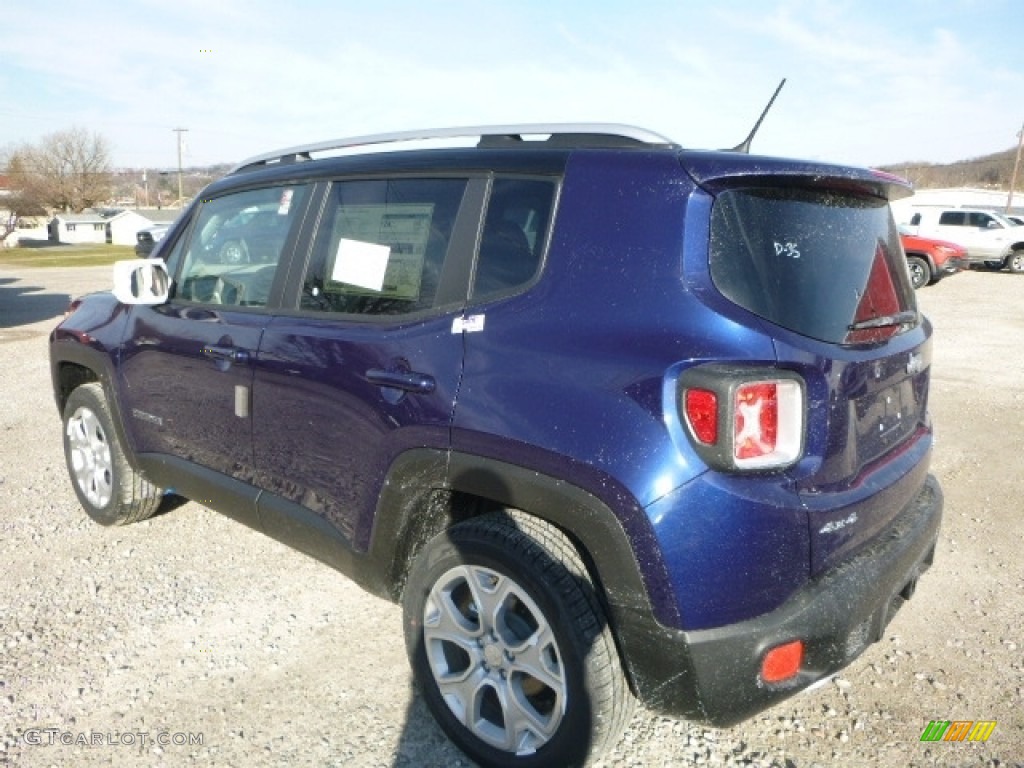 2017 Renegade Limited 4x4 - Jetset Blue / Black photo #5