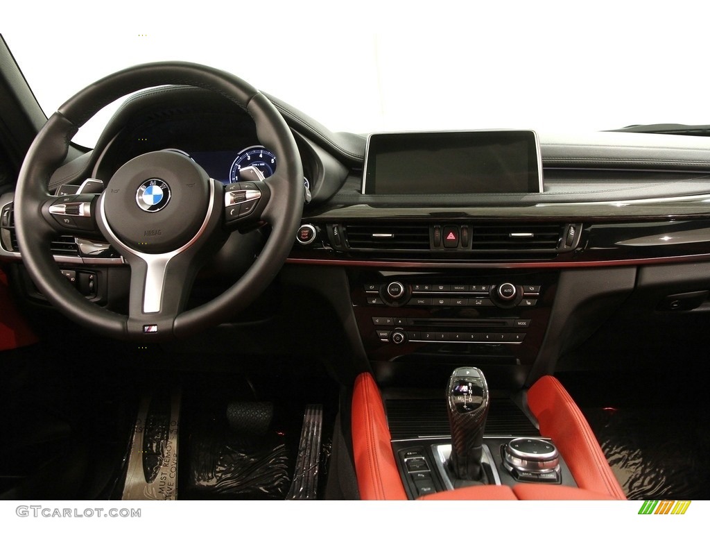 2016 BMW X6 xDrive50i Coral Red/Black Dashboard Photo #118787770