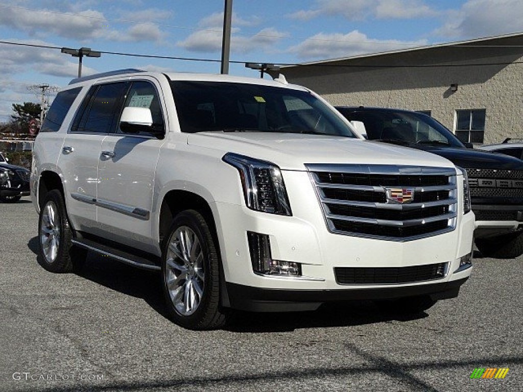 Crystal White Tricoat 2017 Cadillac Escalade Luxury 4WD Exterior Photo #118788460